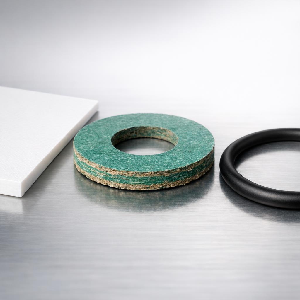 Mehr über den Artikel erfahren Statische Dichtungen im Werkstoffvergleich: PTFE, Faser oder Elastomer?